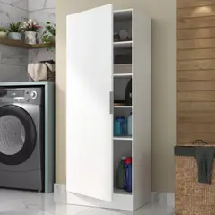 TU MESITA - Mueble para lavanderia multiusos 1 puerta Jacob color blanco
