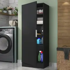 TU MESITA - Mueble para Lavanderia multiusos 1 puerta Jacob color Negro
