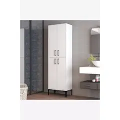 TU MESITA - Ropero para baño 4 puertas Mallorca color Blanco