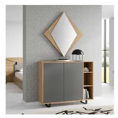 TU MESITA - Zapatera Juvenil Risso color DunaGris 2 puertas