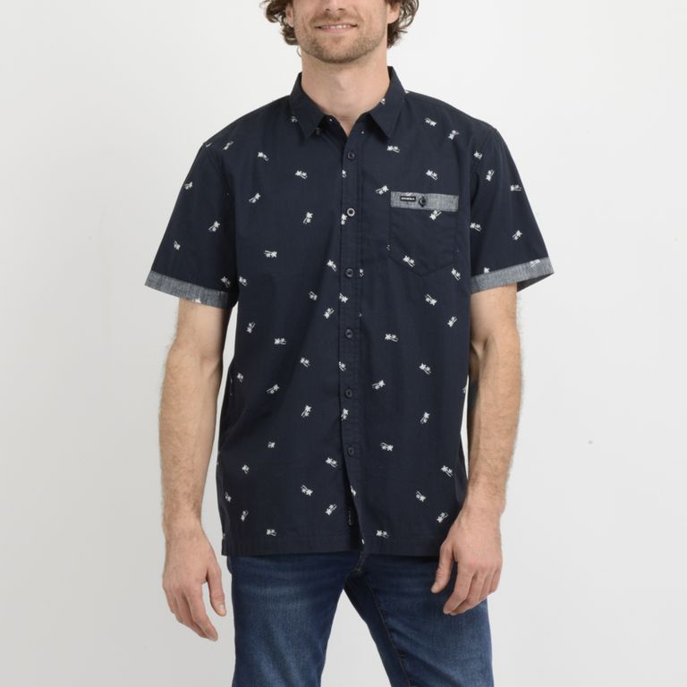 Camisa Blue Palm Print Oneill Manga Corta