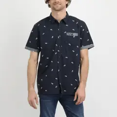 O'NEILL - CAMISA BLUE PALM PRINT ONEILL MANGA CORTA