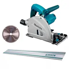 MAKITA - Sierra Circular de Inmersion 6 1/2" (165mm) 1300W+ regla de 1.5m Corte en 90° 56mm