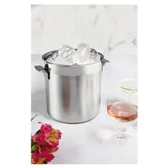 TRAMONTINA - Hielera Cosmos de acero inoxidable sin tapa de 14 cm 2,3 L