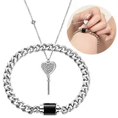 NO LOGO - Pulsera Y Collar Llave De Pareja Promesa de Amor Regalo