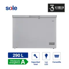 SOLE - CONGELADORA HORIZONTAL 290L - Gris