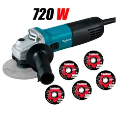 MAKITA - Amoladora Esmeril Angular Profesional 45″ M9507B 720W 11000rpm