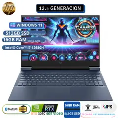 HP - Gamer Intel Core i7 RTX 3050 16GB 512 GB SSD Victus 12va Gen 15.6'' 15-fa0007la