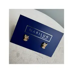 GENERICO - Aretes - Gato Brillante Mod 2 Dorado XUP