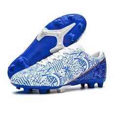 DANWEILE - Zapatillas de fútbol de caña baja y clavos largos para jóvenes-Azul