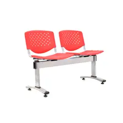 OFIDEAS - Butaca De Espera - Tandem Prisma 2 Cuerpos Color Rojo