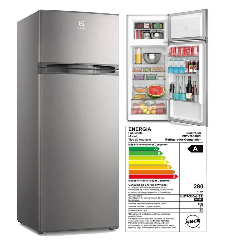Refrigeradora Top Mount Frost 205L ERTY20G2HVI
