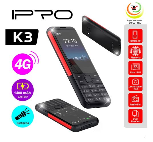 CELULAR BASICO K3 4G PANTALLA 24