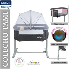 EBABY - Cuna Colecho Musical y vibrador Tami Gris