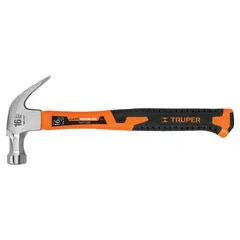 Truper - Martillo 16 oz Uña Recta, Mango Fibra de Vidrio