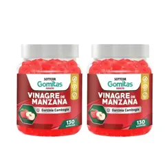 GENERICO - PACK 2 VINAGRE DE MANZANA SOTTCOR GOMITAS ADULTOS 130