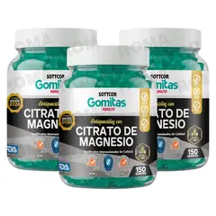 GENERICO - PACK 3 CITRATO DE MAGNESIO 450 GOMITAS SOTTCOR LABS