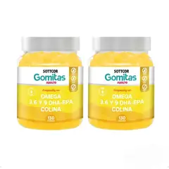 GENERICO - OMEGA PARA ADULTOS GOMITAS SOTTCOR 100GR NARANJA x 2