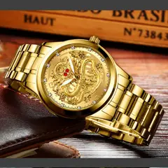 GENERICO - RELOJ DRAGÓN DORADO – PODER Y LUJO EN TU MUÑECA