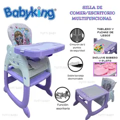 BABY KING - SILLA DE COMER, ESCRITORIO MULTIFUNCIONAL - LILA