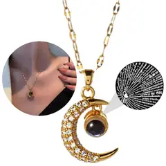 NO LOGO - Collar De Dama Proyeccion Te Amo Luna Regalo Especial