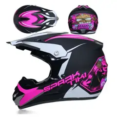 CES - CASCO MOTO CROSS ROSA BRILLO - TALLA L