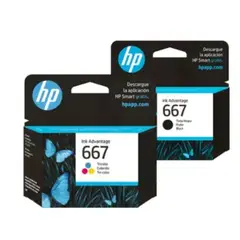 HP - Cartuchos 667 Negro yTricolor tinta Original