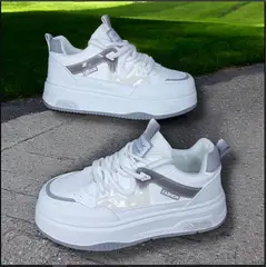 GENERICO - ZAPATILLA PARA DAMA FASHION BLEAK BLANCOGRIS - V292