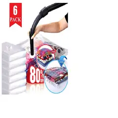 GENERICO - BOLSAS COMPRESORAS AL VACIO PACK X 6 UNIDADES