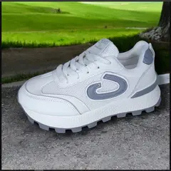 GENERICO - ZAPATILLA CON PLATAFORMA ALTA 6CM SPORTS FASHION BLANCOGRIS - V163