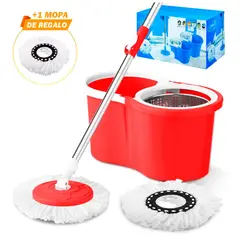 KELLER - Trapeador con Escurridor Giratorio RJ 88S Y Mopa de Regalo