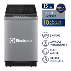 ELECTROLUX - Lavadora Carga Superior 15 kg Efficient Gris EWIP15F2XSWG