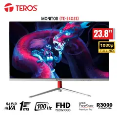 TEROS - Monitor Curvo 23 Pulg TE-2402S 100Hz Full HD VA HDMI VGA