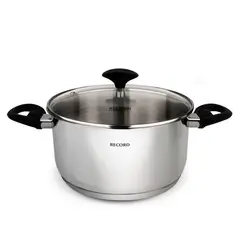 RECORD - Olla acero inoxidable Gia Plus FDif Tapa Vidrio N°26