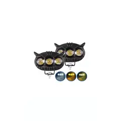 GENERICO - Par Faros Luces Led búho Auxiliares Para Motos Auto