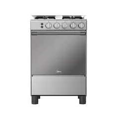 MIDEA - Cocina De Pie 1 Horno 4 Hornillas 24" Gris MGS24FS2LAAMB-PE