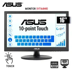 ASUS - Monitor 16" Pulg. VT168HR Multi Touch para POS