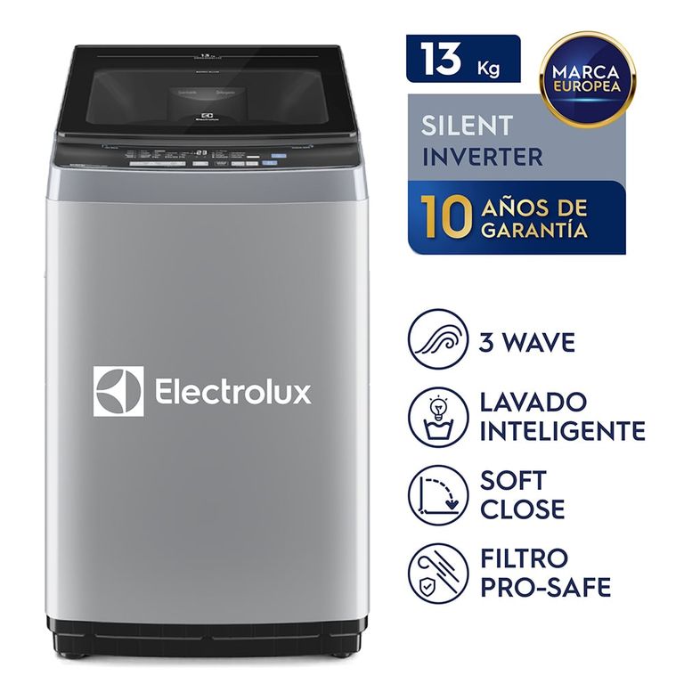 Lavadora Carga Superior 13 kg Efficient Gris EWIJ13F2XSYG