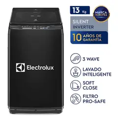 ELECTROLUX - Lavadora Carga Superior 13 kg Efficient Negro EWIJ13F2XSYB
