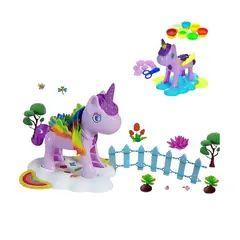 GENERICO - Juguete Set Unicornio Didáctico con Plastilinas y Moldes