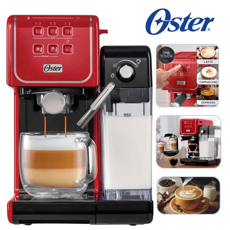 Cafetera PrimaLatte Touch BVSTEM6801R Rojo