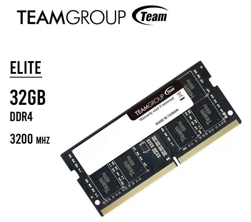 Memoria RAM 32GB TeamGroup DDR4-3200 Mhz para laptop