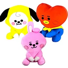 GENERICO - Pack 3 peluches Baby BTS BT21 Cooky Chimmy Tata