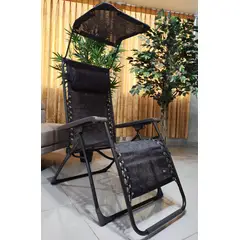 GENERICO - SILLA PLEGABLE REPOSERA RECLINABLE TERRAZA GRAVEDAD CERO PREMIUM SOMBRILLA
