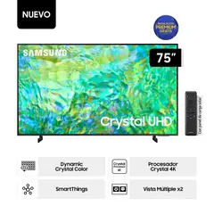 SAMSUNG - TELEVISOR LED 75CU8000 CRYSTAL UHD 4K SMART TV