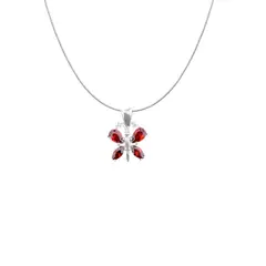 GENERICO - Collar Mariposa Roja Regalo Mamá Cumpleaños Joya Plata 925