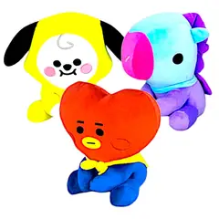 GENERICO - Pack 3 peluches Baby BTS BT21 Chimmy Tata Mang Pony