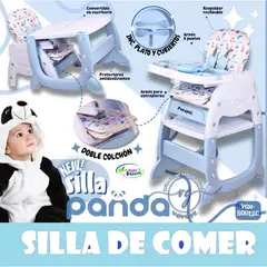 BABY HAPPY - Silla de Comer para Bebe Carpeta y Plato Silicona cl