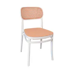 IKASA - Silla de comedor Somaya blanco beige de polipropileno