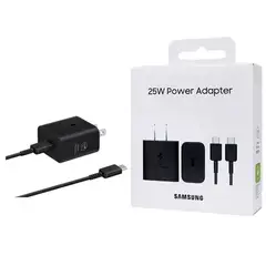 SAMSUNG - Cargador 25W Con Cable GAN para A13 A23 A33 A53 A73 Negro